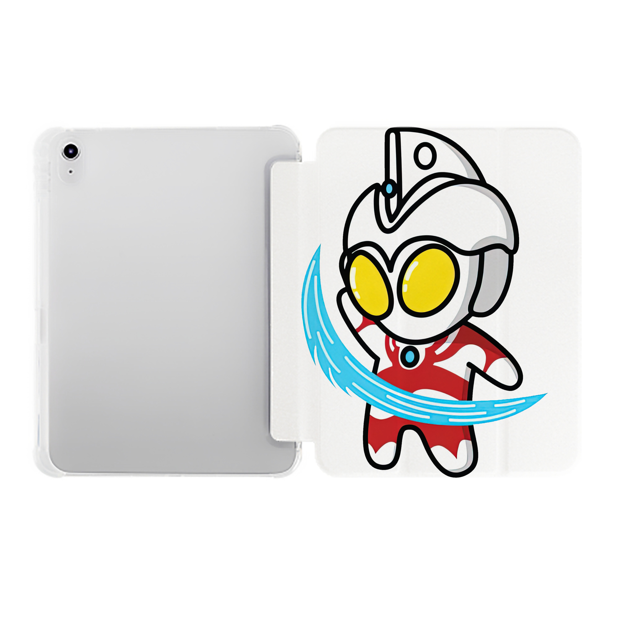 （画像用） ウルトラマン Ultraman IPad ケース ペン収納付き 三つ折りスタンド PUレザー×シリコン 対応機種9.5/10.5/10.9インチ